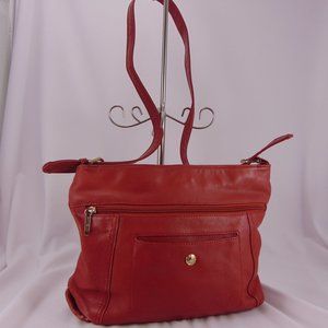 Stone & Co. Red Leather Shoulder/Crossbody Bag